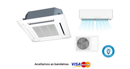 Curso ar (Cassete e split ) Inverter até 60 mil btus