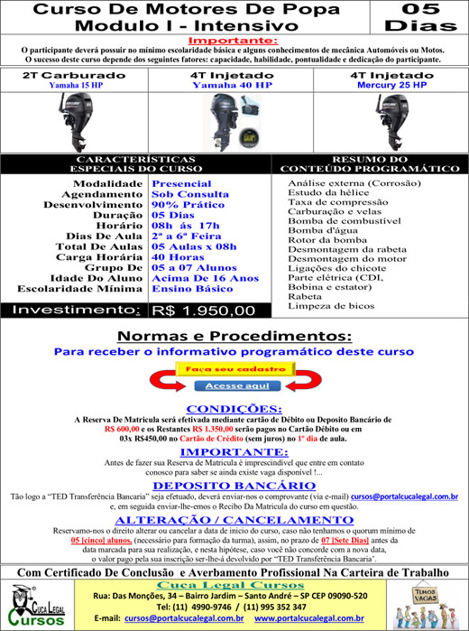 Curso de Motores de Popa Intensivo